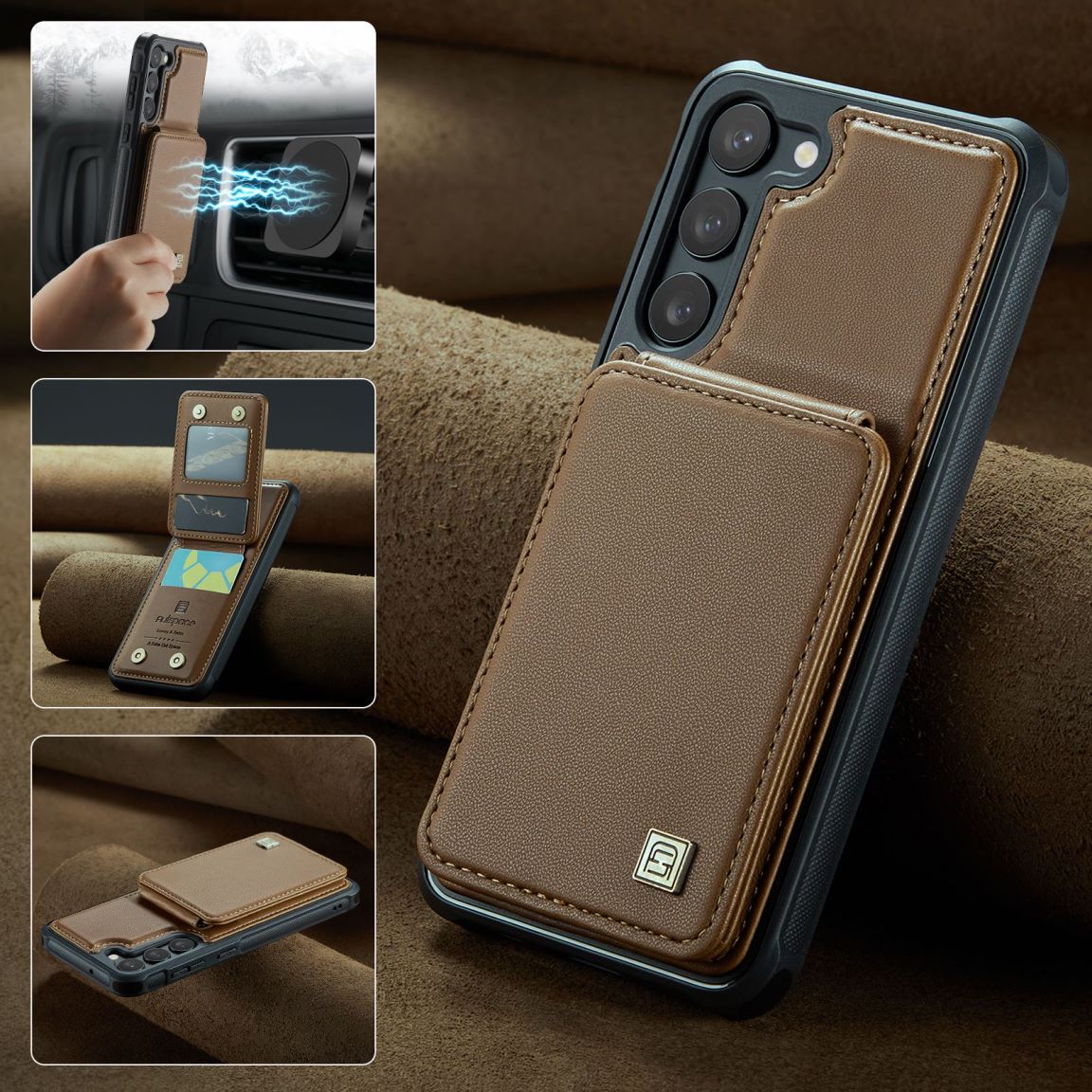 New RFID Blocking Card Holder Phone Case for Samsung