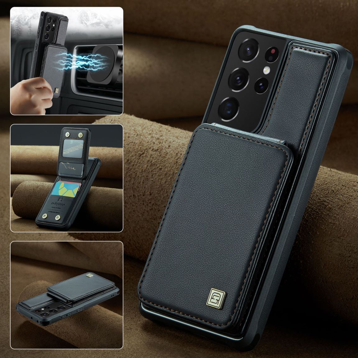 New RFID Blocking Card Holder Phone Case for Samsung