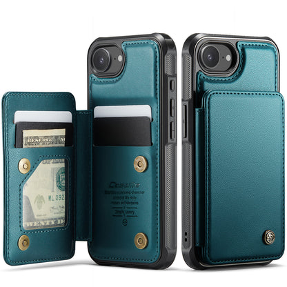 New RFID Blocking Card Holder Leather Phone Case for iPhone