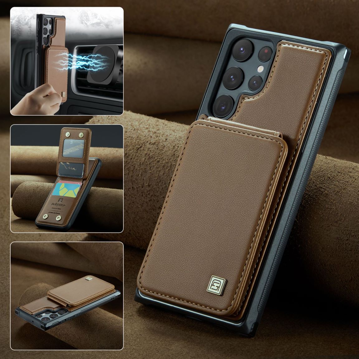 New RFID Blocking Card Holder Phone Case for Samsung