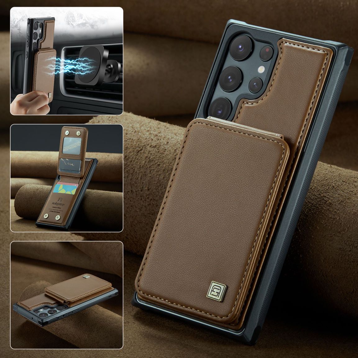 New RFID Blocking Card Holder Phone Case for Samsung