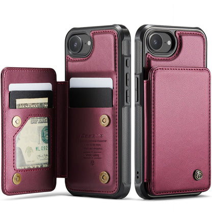 New RFID Blocking Card Holder Leather Phone Case for iPhone