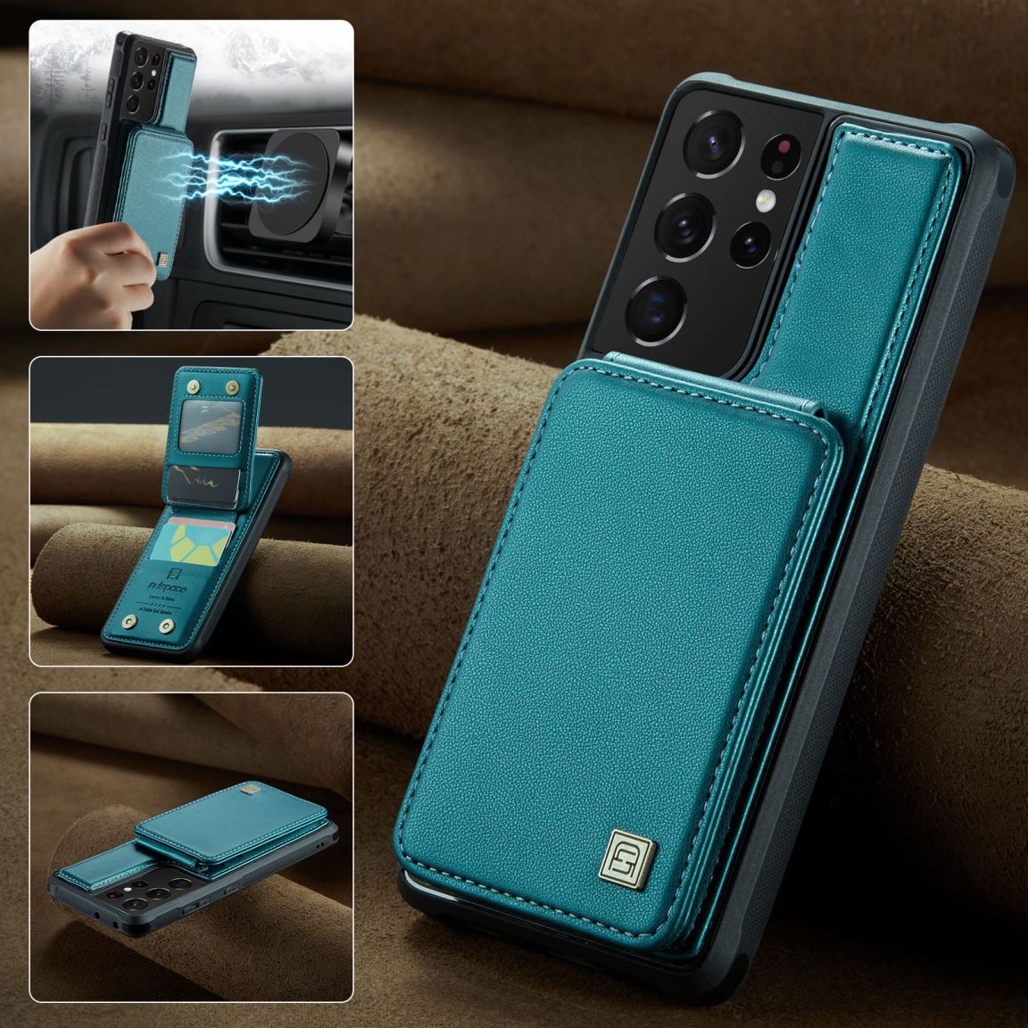 New RFID Blocking Card Holder Phone Case for Samsung