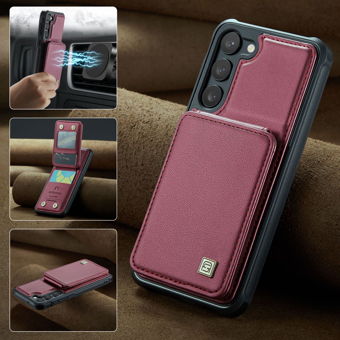 New RFID Blocking Card Holder Phone Case for Samsung