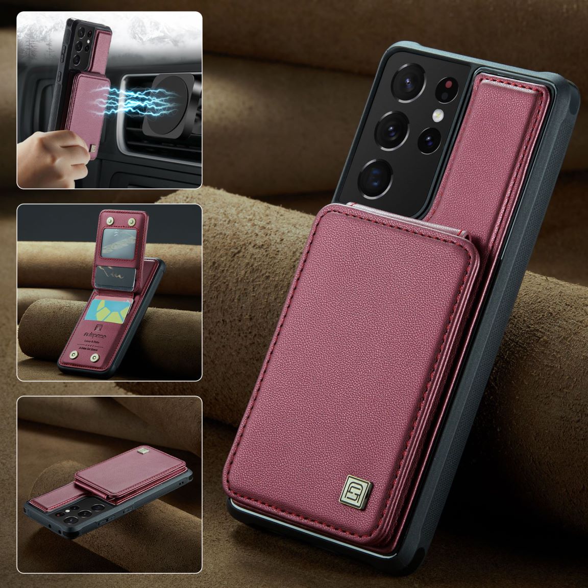 New RFID Blocking Card Holder Phone Case for Samsung