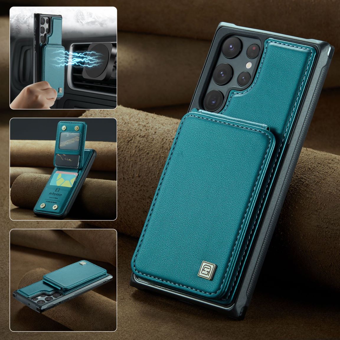 New RFID Blocking Card Holder Phone Case for Samsung