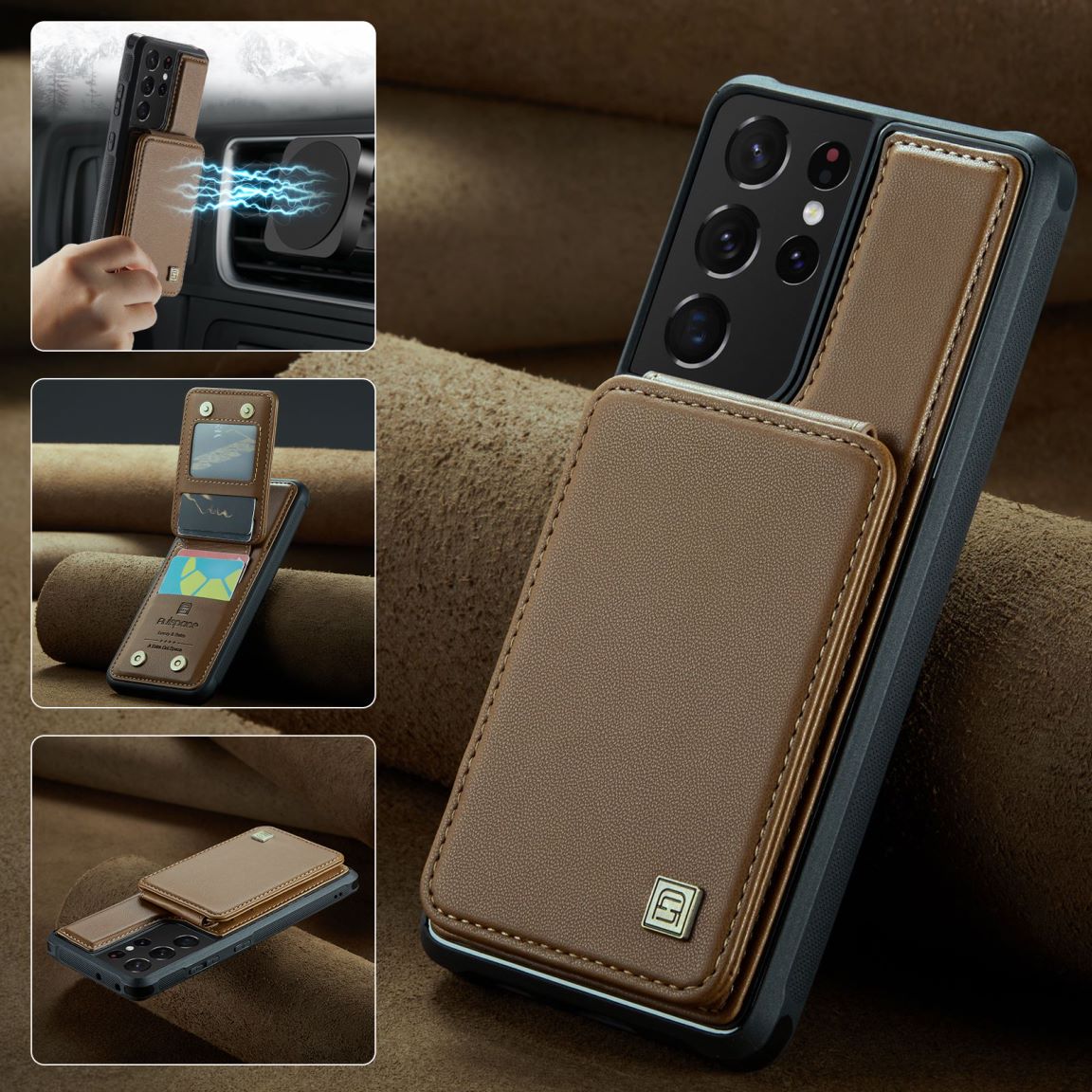 New RFID Blocking Card Holder Phone Case for Samsung